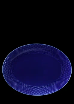 Hot Rhombe Color Ovalt serveringsfad mørk blå Serveringsfade