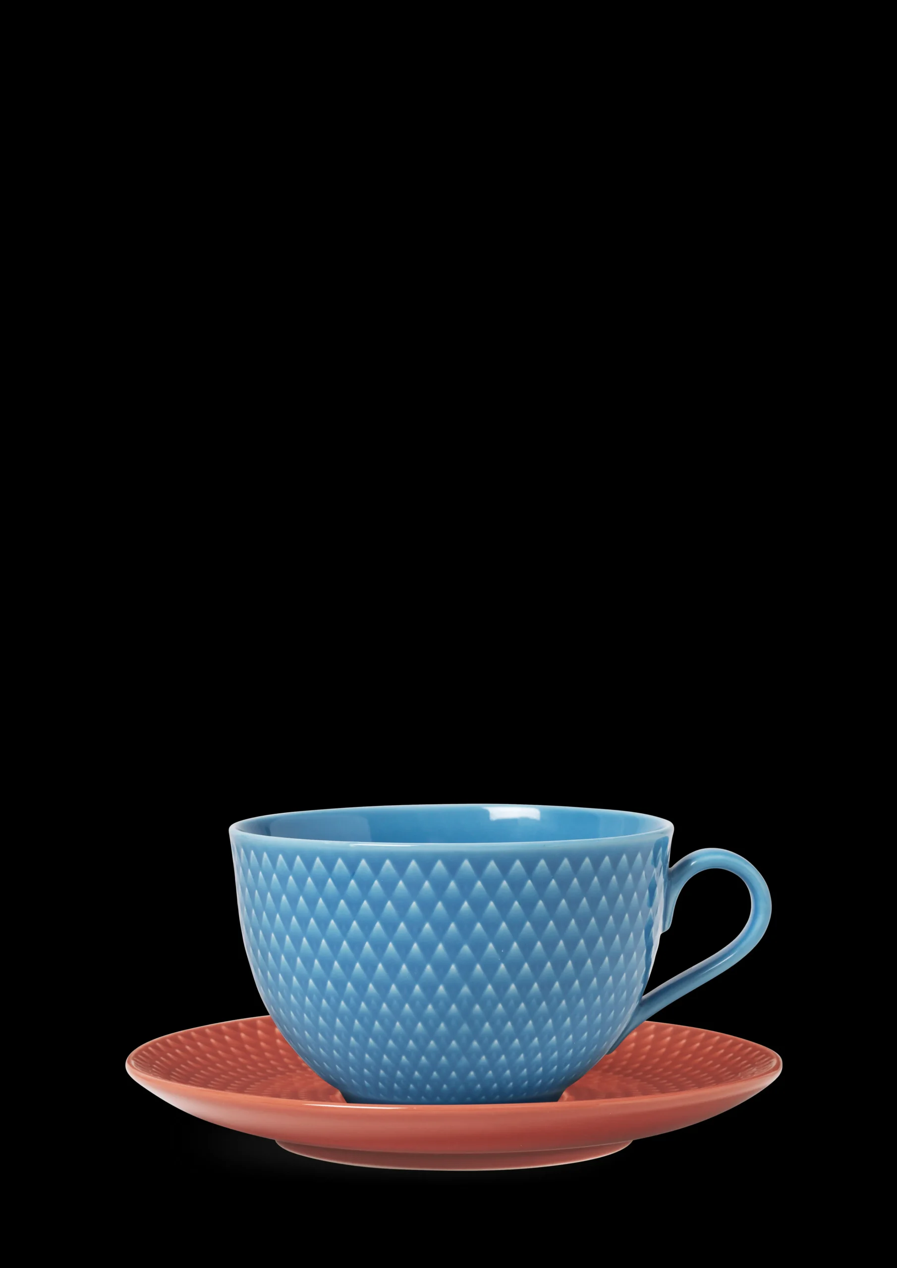 Discount Rhombe Color Tekop/underkop blå/terracotta Kopper
