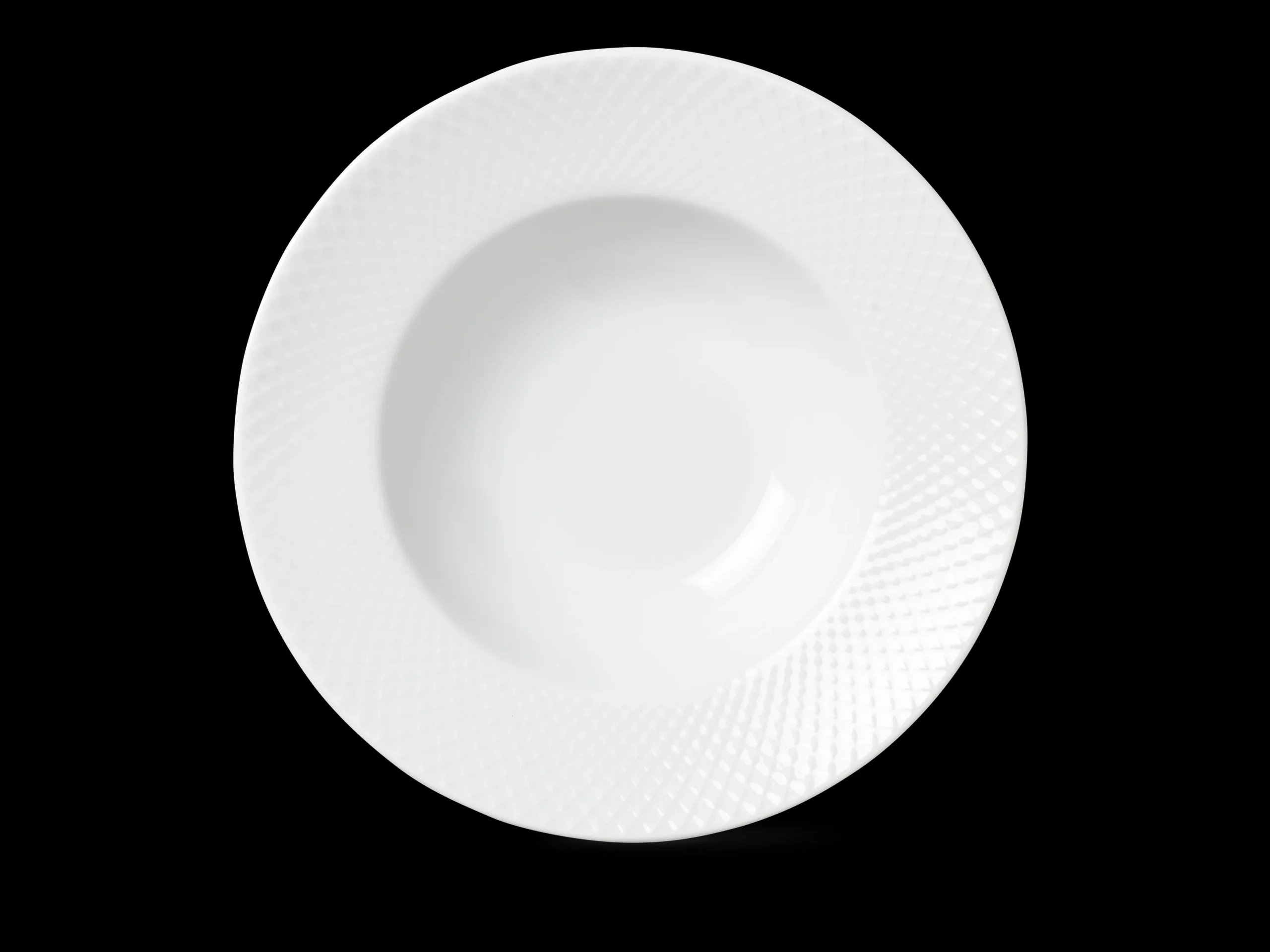 Clearance Rhombe Dyb tallerken Ø24.5 cm hvid | Køb her Dybe Tallerkener|Stel