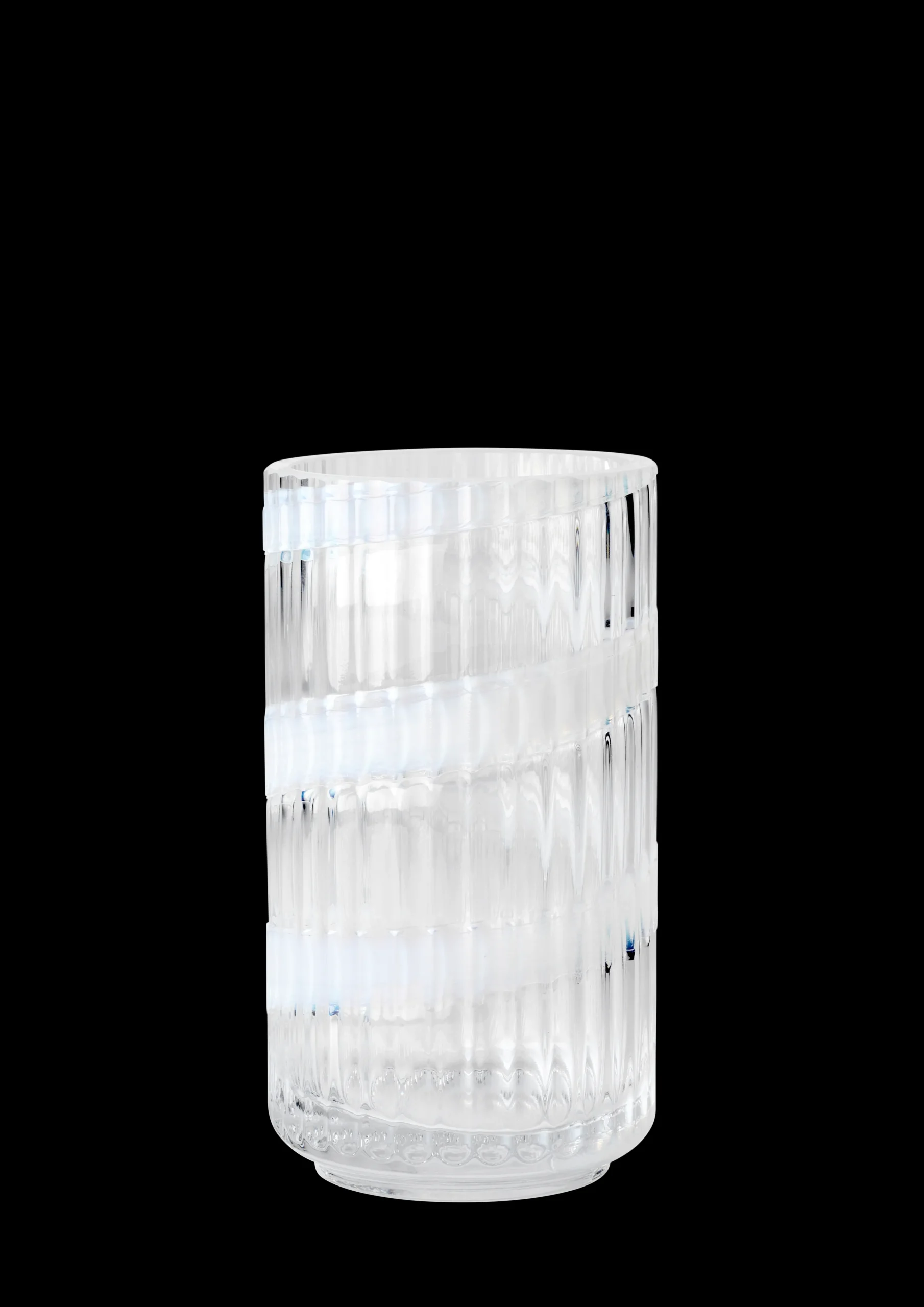 New Vase H15.5 cm swirl hvid mundblæst glas Nyheder|Vaser & Urtepotteskjulere