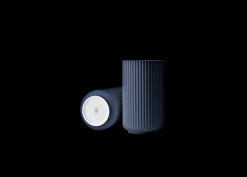 Hot Lyngby Vase H25 midnight blue porcelæn Vaser & Urtepotteskjulere