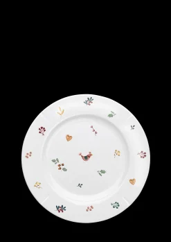 Online GC Cottage Tallerken Ø23 cm hvid m. deko | Køb nu Frokosttallerkener|Stel