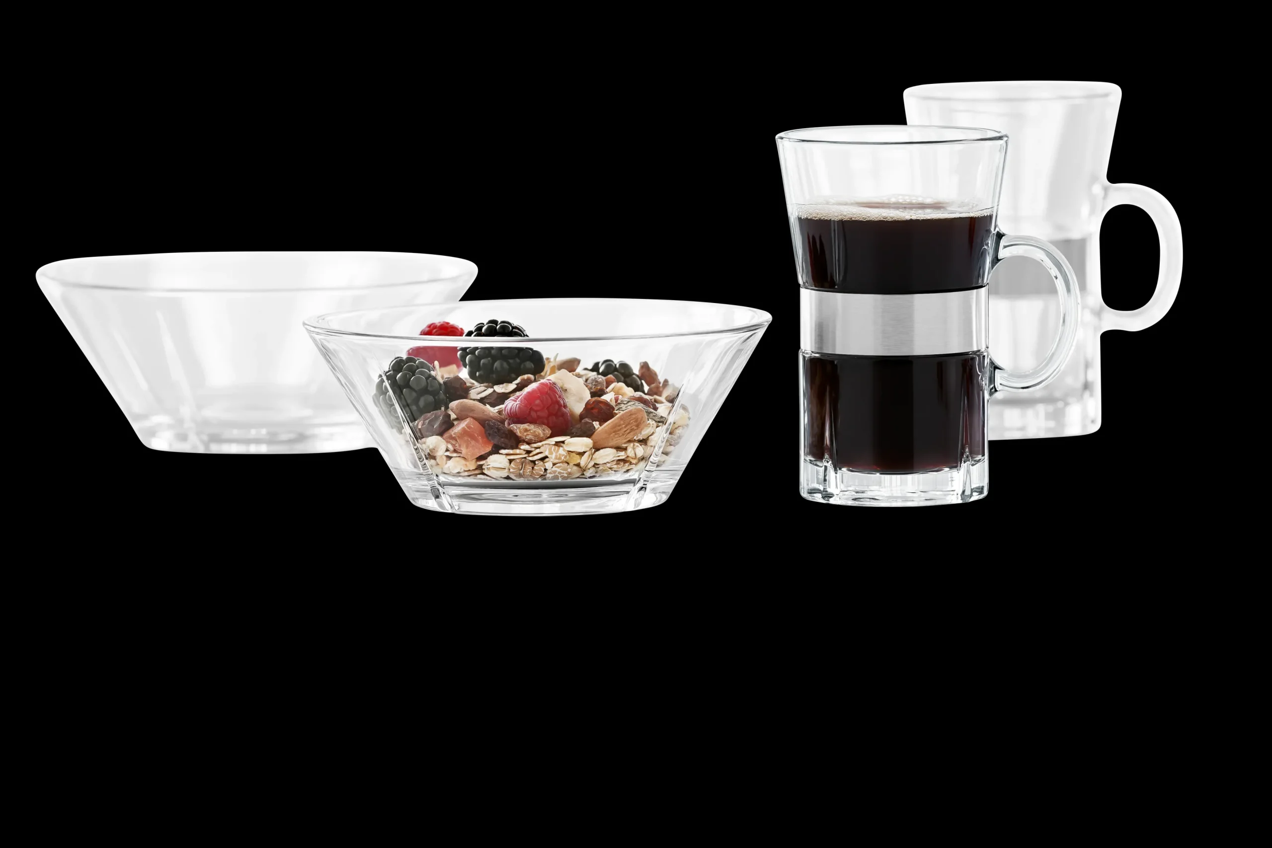 New Grand Cru Morgenmadssæt: Hot drink og skål klar Serveringsskåle
