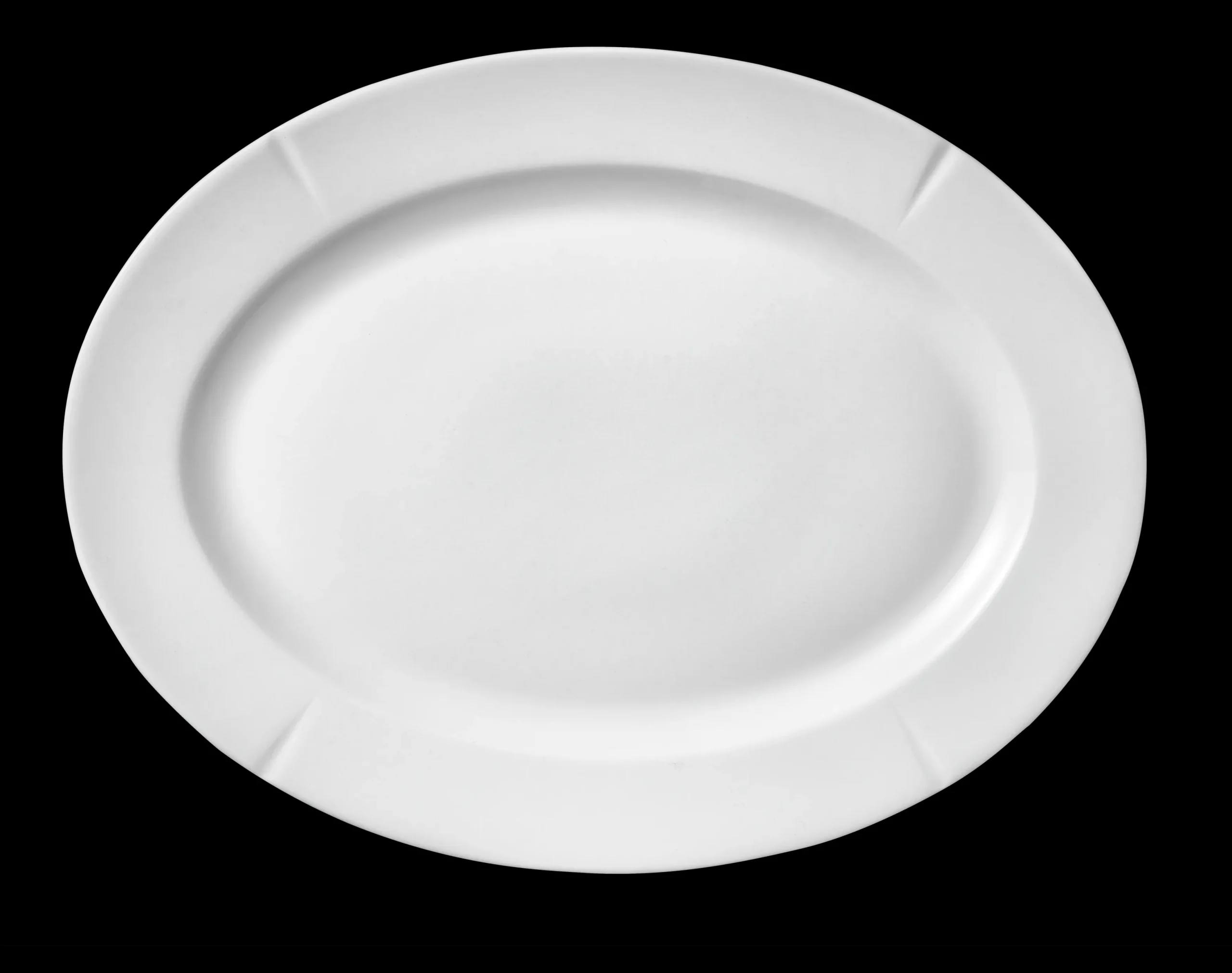 Oval tallerken 30x23 cm 4 stk. i hvid | Køb her Middagstallerkener|Stel