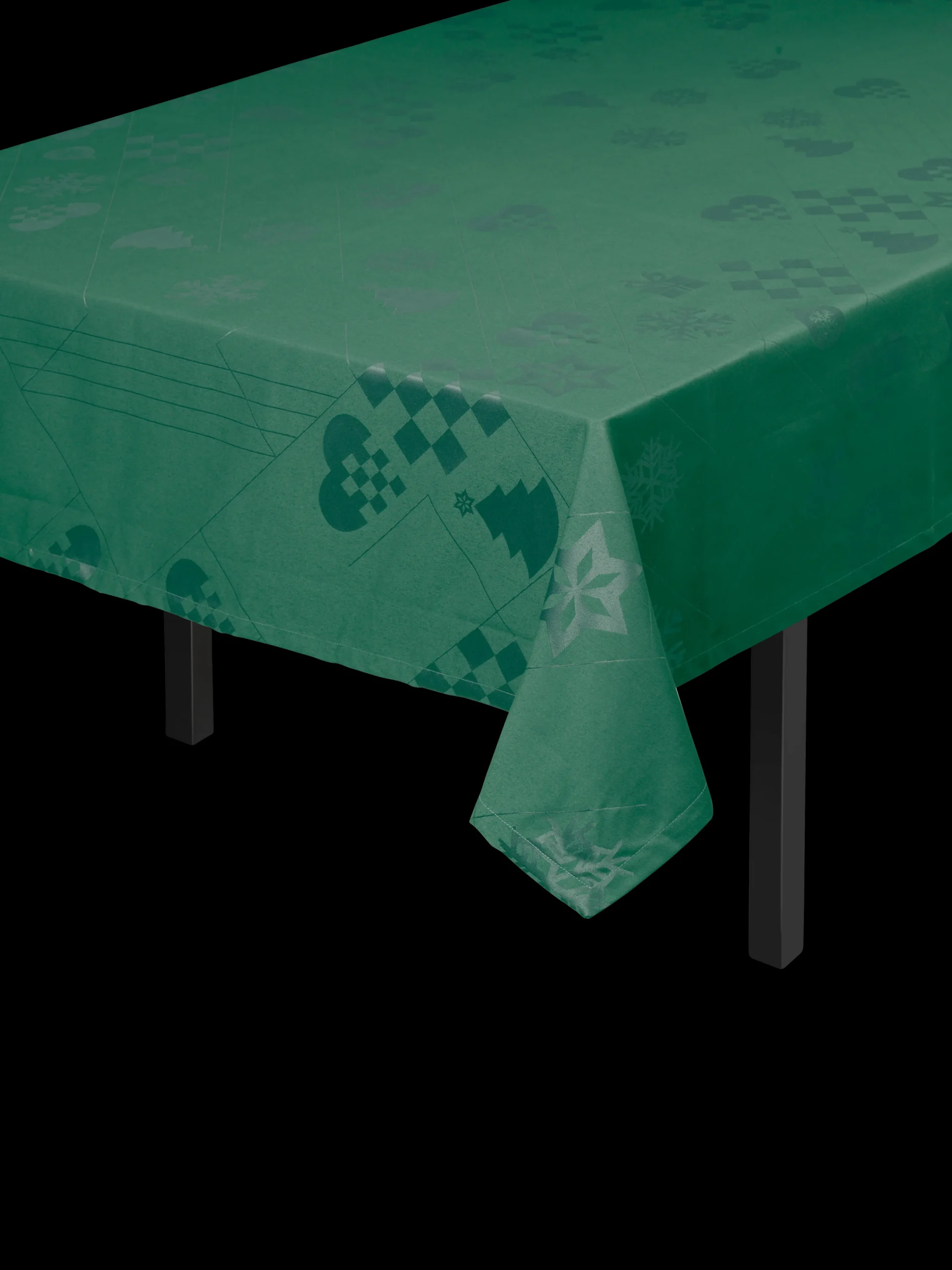 Outlet Textiles Natale Damaskdug 150x270 cm grøn Duge|Duge